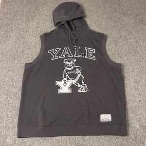 Yale Bulldogs Sleeveless Hoodie H&M Divided‎ Gray Collegiate Gym Athleisure